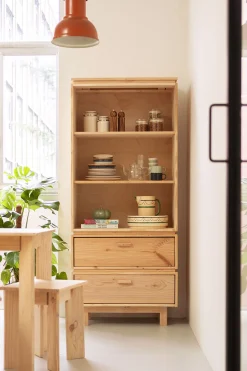 Muebles LUFE Estanterías Con Almacenaje|Estanterías Con Almacenaje^AIKA alacena con 2 cajones 78x183