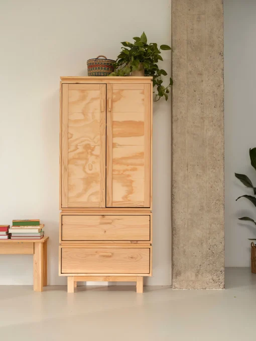 Muebles LUFE Armarios Y Alacenas^AIKA armario con 2 cajones 78x183