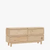 Muebles LUFE Cómodas^AIKA cómoda doble con 4 cajones 157x72