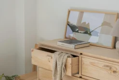 Muebles LUFE Cómodas^AIKA cómoda doble con 4 cajones 157x72