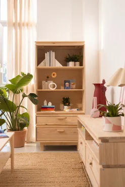 Muebles LUFE Estanterías Con Almacenaje|Estanterías Con Almacenaje^AIKA estantería baja con 2 cajones 78x173