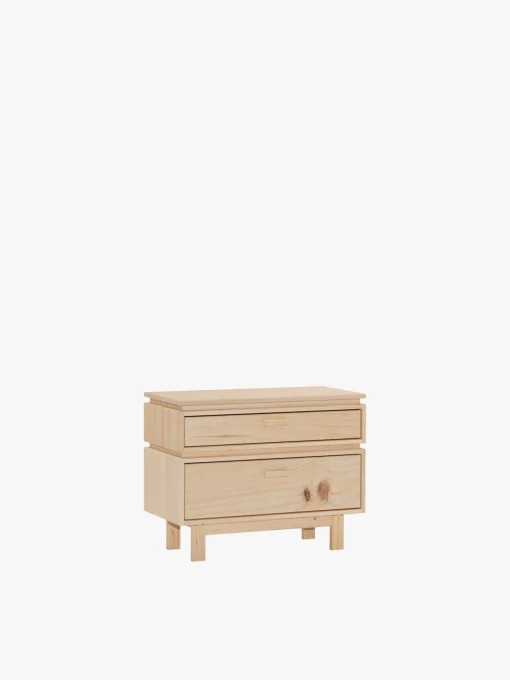 Muebles LUFE Mesitas De Noche|Mesitas De Noche^AIKA mesita de noche con 2 cajones 78x62