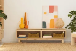 Muebles LUFE Muebles Tv^AIKA mueble TV con huecos 157x44