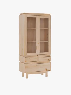 Muebles LUFE Vitrinas^AIKA vitrina con 3 cajones 78x173
