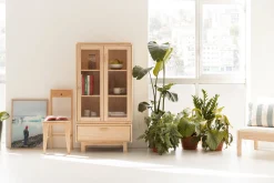 Muebles LUFE Vitrinas^AIKA vitrina con cajón 78x156