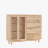 Muebles LUFE Vitrinas^AIKA vitrina doble con 5 cajones 157x128