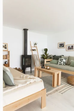 Muebles LUFE Bancos Y Taburetes^ARINA banco de madera 100x33