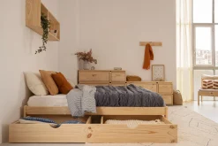 Muebles LUFE Camas Dobles Con Cajones|Camas 180^BASO cama doble 180 con 1 cajón