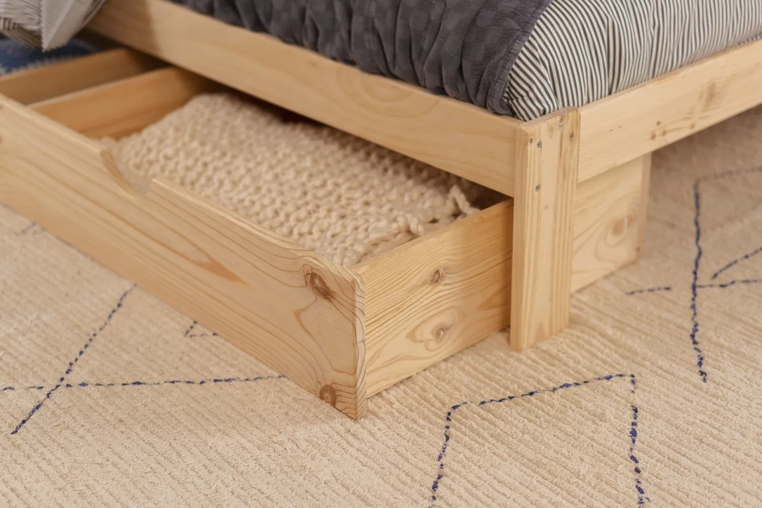 Muebles LUFE Camas Dobles Con Cajones|Camas 180^BASO cama doble 180 con 1 cajón