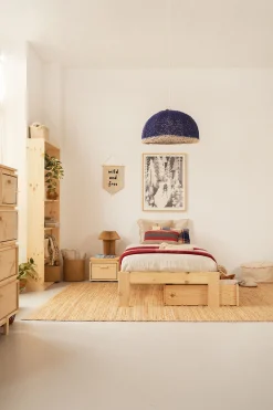 Muebles LUFE Camas Individuales Con Cajones|Camas 80^BASO cama individual 80 con 2 cajones