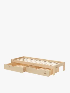 Muebles LUFE Camas Individuales Con Cajones|Camas 90^BASO cama individual 90 con 2 cajones