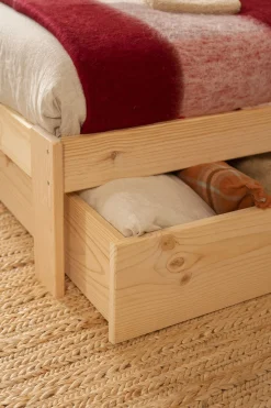 Muebles LUFE Camas Individuales Con Cajones|Camas 90^BASO cama individual 90 con 2 cajones