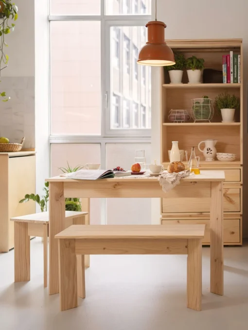 Muebles LUFE Mesas De Centro|Bancos Y Taburetes^BATU banco de madera 90x35