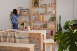 Muebles LUFE Conjuntos Mesas Y Sillas^BATU conjunto mesa 180x80 con bancos