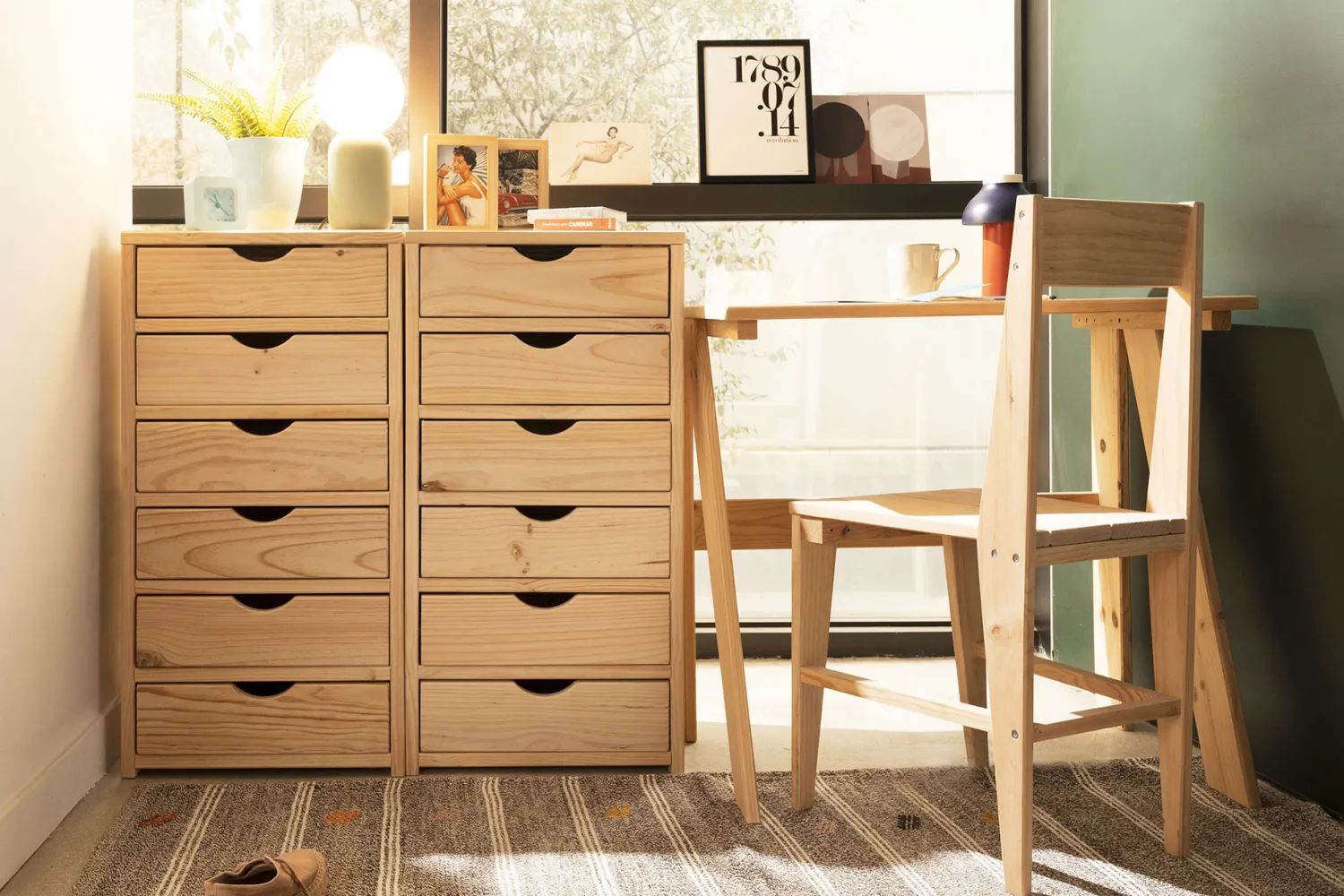 Muebles LUFE Conjuntos Mesas Y Sillas^BURU conjunto escritorio 80X55 con silla