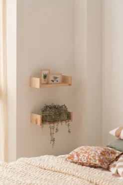 Muebles LUFE Accesorios De Madera|Espejos Y Decoración De Pared^GOI estante de pared 44x21