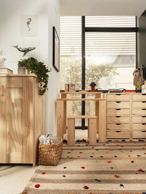 Muebles LUFE Conjuntos Mesas Y Sillas^LAUKI conjunto escritorio 80x55 con taburete