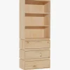 Muebles LUFE Estanterías Con Almacenaje|Estanterías Con Almacenaje^LIBE alacena con 3 cajones 78x198