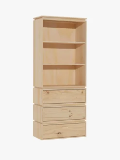 Muebles LUFE Estanterías Con Almacenaje|Estanterías Con Almacenaje^LIBE alacena con 3 cajones 78x198