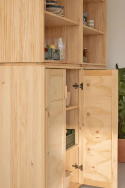 Muebles LUFE Estanterías Con Almacenaje|Estanterías Con Almacenaje^LIBE armario alacena 157x226