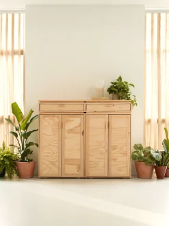 Muebles LUFE Armarios Y Alacenas^LIBE armario bajo con 2 cajones 157x133
