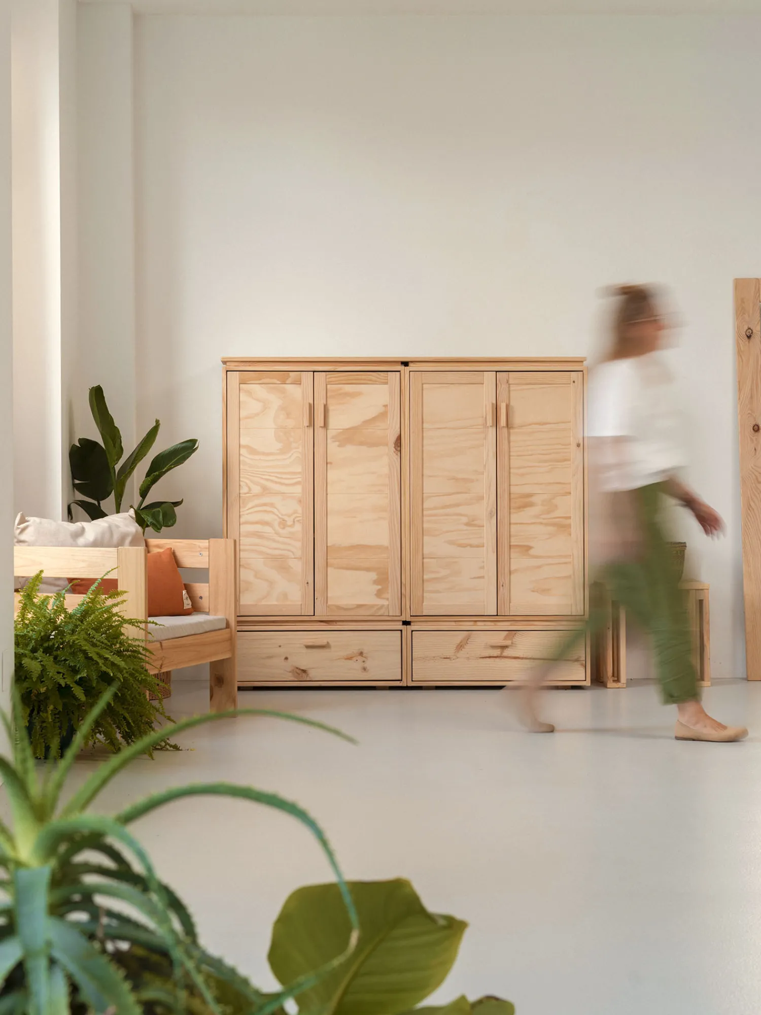 Muebles LUFE Armarios Y Alacenas^LIBE armario bajo con 2 cajones 157x143