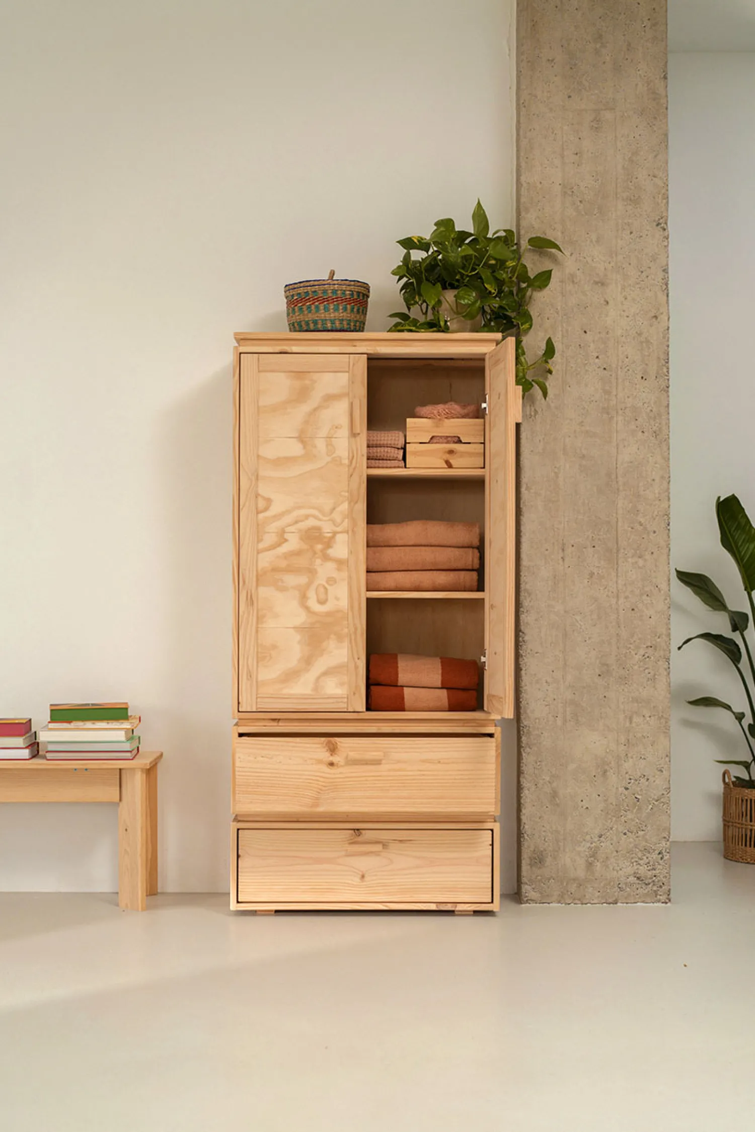 Muebles LUFE Armarios Y Alacenas^LIBE armario con 2 cajones 78x171