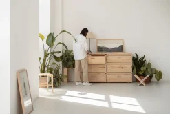 Muebles LUFE Cómodas^LIBE cómoda doble con 6 cajones 157x87