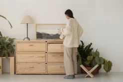 Muebles LUFE Cómodas^LIBE cómoda doble con 6 cajones 157x87