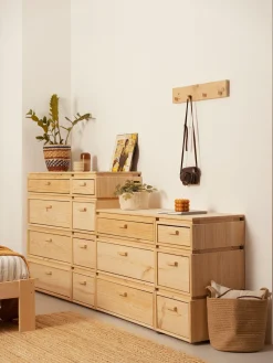 Muebles LUFE Cómodas^LIBE cómoda doble con 8 cajones 117x105