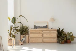 Muebles LUFE Cómodas^LIBE cómoda doble con 6 cajones 157x77