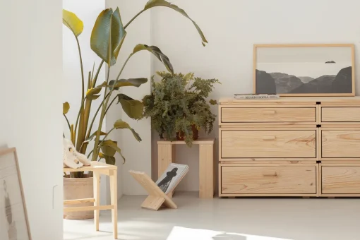 Muebles LUFE Cómodas^LIBE cómoda doble con 6 cajones 157x77