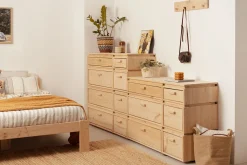 Muebles LUFE Cómodas^LIBE cómoda doble con 6 cajones 117x77