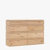 Muebles LUFE Cómodas^LIBE cómoda doble con 8 cajones 157x105