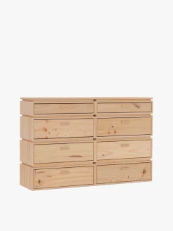 Muebles LUFE Cómodas^LIBE cómoda doble con 8 cajones 157x105
