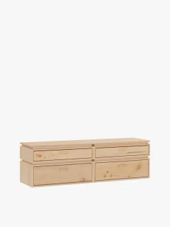 Muebles LUFE Cómodas^LIBE cómoda doble con 4 cajones 157x49