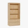 Muebles LUFE Estanterías Con Almacenaje|Estanterías Con Almacenaje^LIBE estantería baja con 2 cajones 78x161