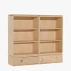 Muebles LUFE Estanterías Con Almacenaje|Estanterías Con Almacenaje^LIBE estantería baja con 2 cajones 157x143