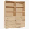 Muebles LUFE Estanterías Con Almacenaje|Estanterías Con Almacenaje^LIBE estantería con 6 cajones 157x198