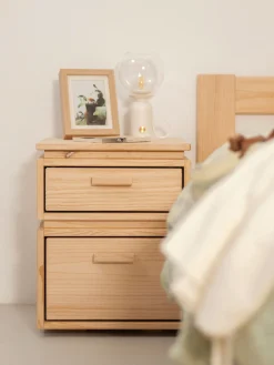 Muebles LUFE Mesitas De Noche|Mesitas De Noche^LIBE mesita de noche con 2 cajones 39x49