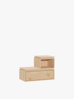 Muebles LUFE Mesitas De Noche|Mesitas De Noche^LIBE mesita de noche en escalera con hueco y cajón