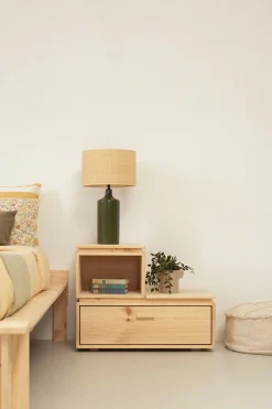 Muebles LUFE Mesitas De Noche|Mesitas De Noche^LIBE mesita de noche en escalera con hueco y cajón