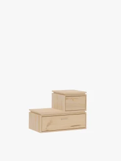 Muebles LUFE Mesitas De Noche|Mesitas De Noche^LIBE mesita de noche en escalera con 2 cajones