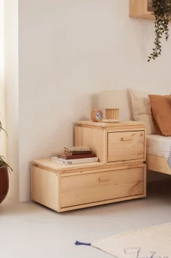 Muebles LUFE Mesitas De Noche|Mesitas De Noche^LIBE mesita de noche en escalera con 2 cajones