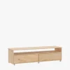 Muebles LUFE Muebles Tv^LIBE mueble TV con 2 cajones y ruedas