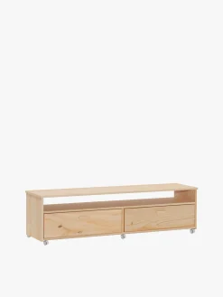 Muebles LUFE Muebles Tv^LIBE mueble TV con 2 cajones y ruedas