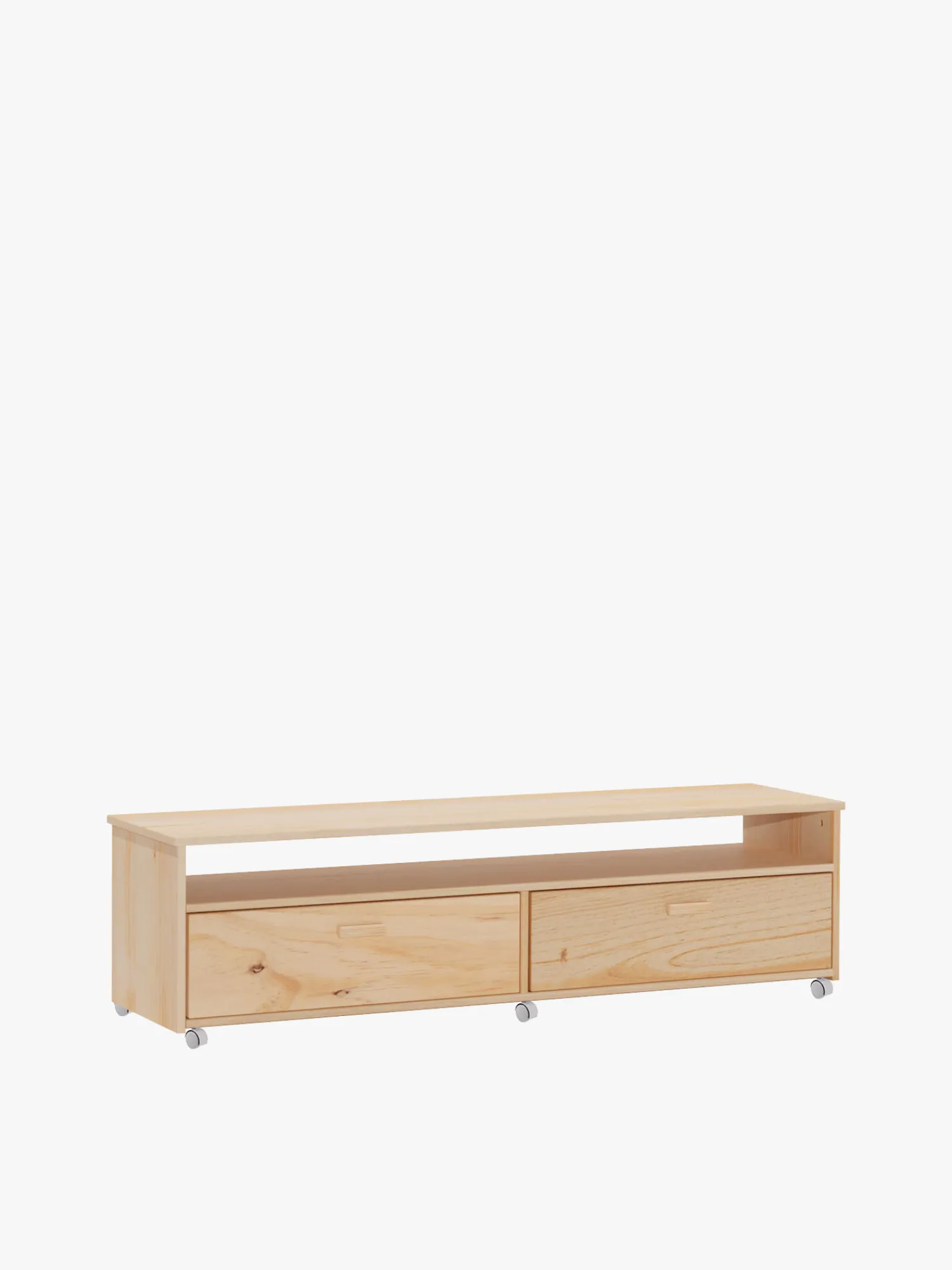 Muebles LUFE Muebles Tv^LIBE mueble TV con 2 cajones y ruedas