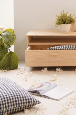 Muebles LUFE Muebles Tv^LIBE mueble TV con 2 cajones y ruedas