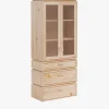 Muebles LUFE Vitrinas^LIBE vitrina con 3 cajones 78x188