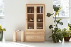 Muebles LUFE Vitrinas^LIBE vitrina con 2 cajones 78x161